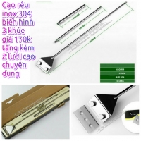 Cây cạo rêu inox 304 biến hình 3 khúc