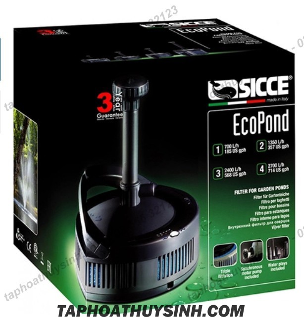 Máy lọc nước hồ cá Koi - Sicce EcoPond 3 Filter 2.400 l/h - 40W Máy lọc nước hồ cá Koi - Sicce EcoPond 3 Filter 2.400 l/h - 40W
